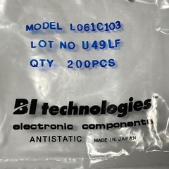 Bag of 200 BI TECHNOLOGI L061C103 Resistor 6-Pin 10k Ohm Made in Japan 40396-32