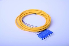 MULTILINK 065-370-10 FIBER OPTIC PIGTAIL CORDSET, NEW – 6 Strand SM SC Pigtails