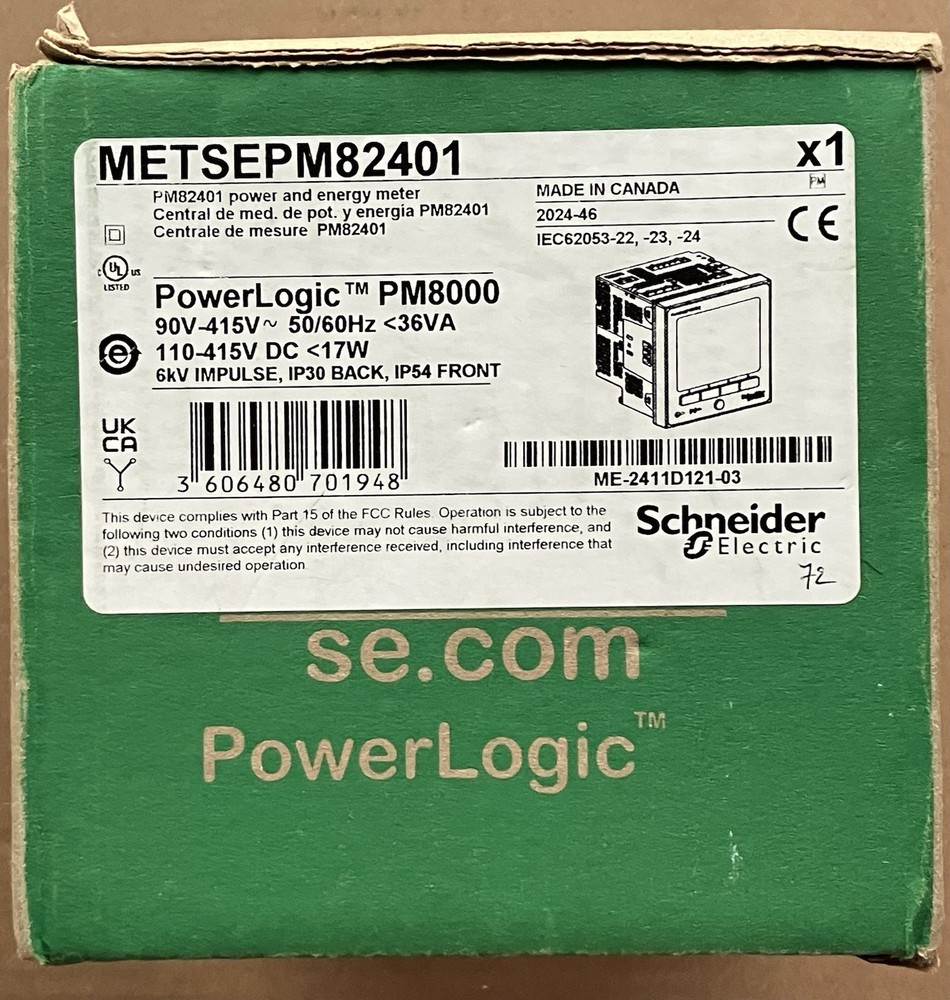 Schneider Electric METSEPM82401 Power Logic PM8000 Power Meter – BRAND NEW