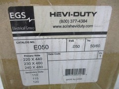 EGS E050 TRANSFORMER, .050 KVA, 1PH, 220-280VAC, XA0049