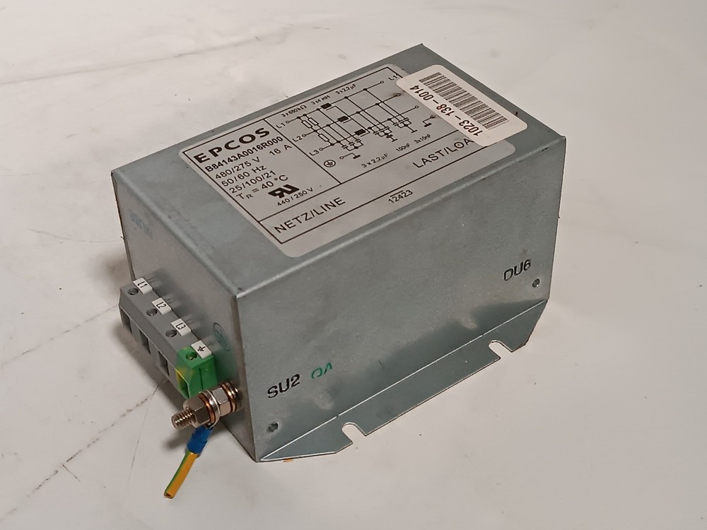 Epcos B84143A0016R000 Power Line EMC Filter 3-Phase/3-Line 16A 480/275V 50/60Hz
