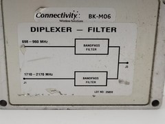 Connectivity Wireless Solutions BK-M06 Diplexer Band Pass Filter 698-960MHz