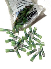 100 Pcs Del City 966745 Solder Male Push-On Terminals 16-14 GA