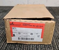 Cooper Crouse-Hinds OET1 1/2″ T-Style Conduit Outlet Body with Cover
