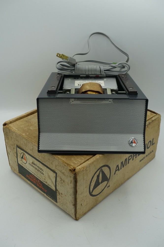 Amphenol Model 790 Vintage Pedestal Power Supply Black Silver