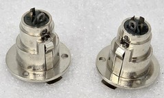 (Lot of 2) NOS Switchcraft C5F 3 Pin Chassis Mount Receptacle Connector