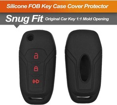 Silicone Key Fob Cover for Remote Key Protection – Black or Red Car Accessory