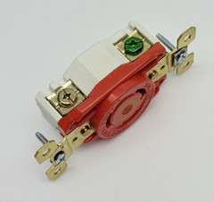 IG2610 HUBBELL, RECEPTACLE TWIST-LOCK, 2POLE, FLUSH MOUNT, SCREW TERMINALS