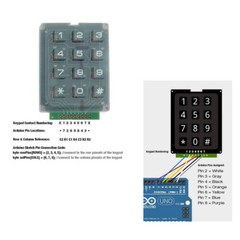50X 12 Keys 4 X 3 Matrix Keyboard Keypad Module Plastic Keys Switch for Arduino