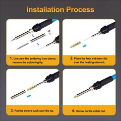 Heat Set Insert Tool,Tips for Threaded inserts M2 M2.5 M3 M2-M6 6 Tips, Brass