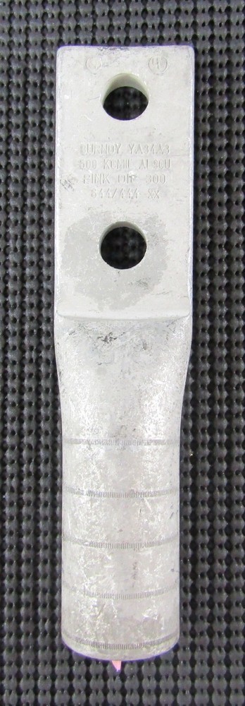 BURNDY YA34A3 500KCMIL 2-HOLE COMPRESSION TERMINAL – NEW NO BOX