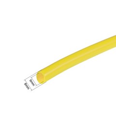 Silicone tube, 6mm ID x 8mm OD 1m rubber tube for transfer pump yellow