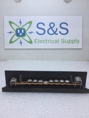 Zinsco 8 Position Under Screw Isolated Ground Bar w/ Up To #6 AWG Lug On Each