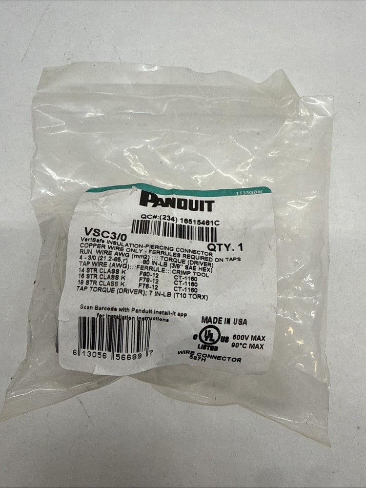 Panduit VSC3/0 VeriSafe Insulation-Piercing Connector