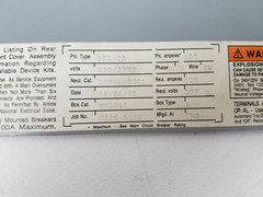 1c96649G01 PRL1A Cutler-Hammer Eaton Main Breaker panel 125A Cover for YS2048