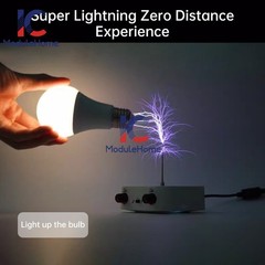 AC110-220V Dual Mode Music Tesla Coil Music Box Artificial Lightning Touchable