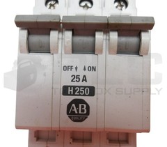 ALLEN BRADLEY 1492-CB3H250 MANUAL MOTOR CONTROLLER CIRCUIT BREAKER 25A