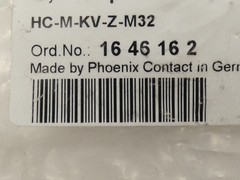 Phoenix Contact 1646162 HC-M-KV-Z-M32 Metal Cable Gland w/ Clamp – NEW Surplus!