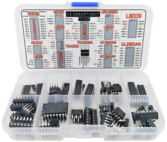 IC Assortment Box 75 Pcs, Pc817C, NE555, LM358, LM324, JRC4558D, LM393, LM339, N