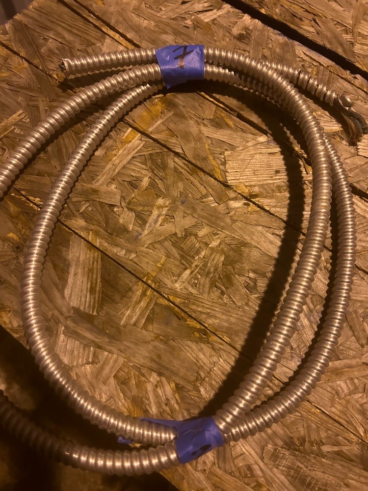 About 7ft of flexible metal conduit electrical wire