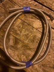 About 7ft of flexible metal conduit electrical wire
