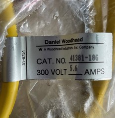 BRAD HARRISON WOODHEAD 41381-18G MINI-CHANGE CORDSET 300V 5.6A 5P FEMALE 3′ NEW