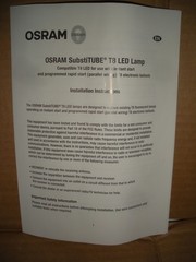2′ LED tube lamp 8.5w T8 Osram SubstiTUBE lot/10pcs direct replacement 75146-2
