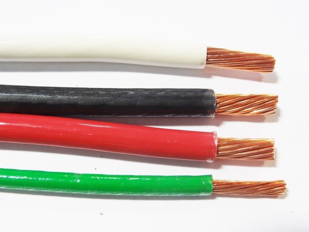 30′ EA THHN THWN 6 AWG GAUGE BLACK WHITE RED COPPER WIRE + 30 10 AWG GREEN