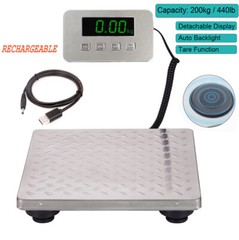 Shipping Scale Digital Postal Scale 440 lbs x 0.07 oz. AC/DC Package LCD Weight