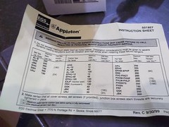 APPLETON ELECTRIC G-HPHP-24 RECEPT HANGERS WITH ONE HUB NEW IN BOX (P6)