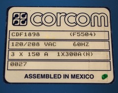 Corcom CDF1898 120/208VAC 60Hz – USED