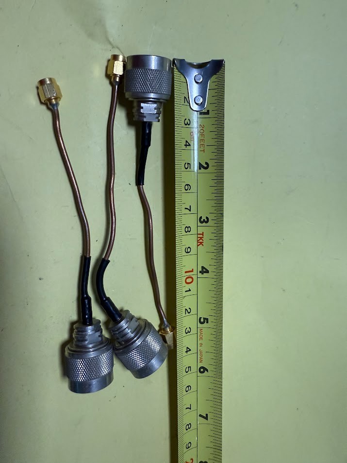 RF Copper Tube Semi Rigid SMA Male to N Male 14cm Test Cable Rohde & Schwarz
