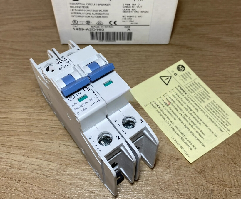 1PCS NEW FIT FOR Circuit breaker 1489-A2D160 D 16A 2P air circuit breaker