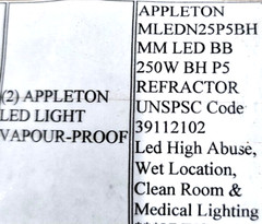New! Appleton Mercmaster Enclosed And Gasketed Luminaire Lamp MLEDN25P5BH