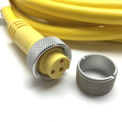 Mencom MIN-3FP-12 Sensor Cordset, Length: 12′, 3-Pin Female, MIN Size
