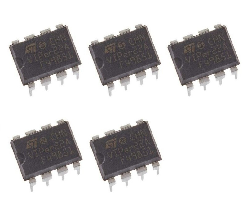 5Pcs Genuine ST VIPer22 VIPer22A SMPS Controller DIP-8 USA STOCK
