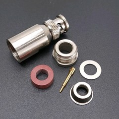 Radiall R142017 Plug PCB Mount BNC Connector 75Ω Crimp Termination Straight Body