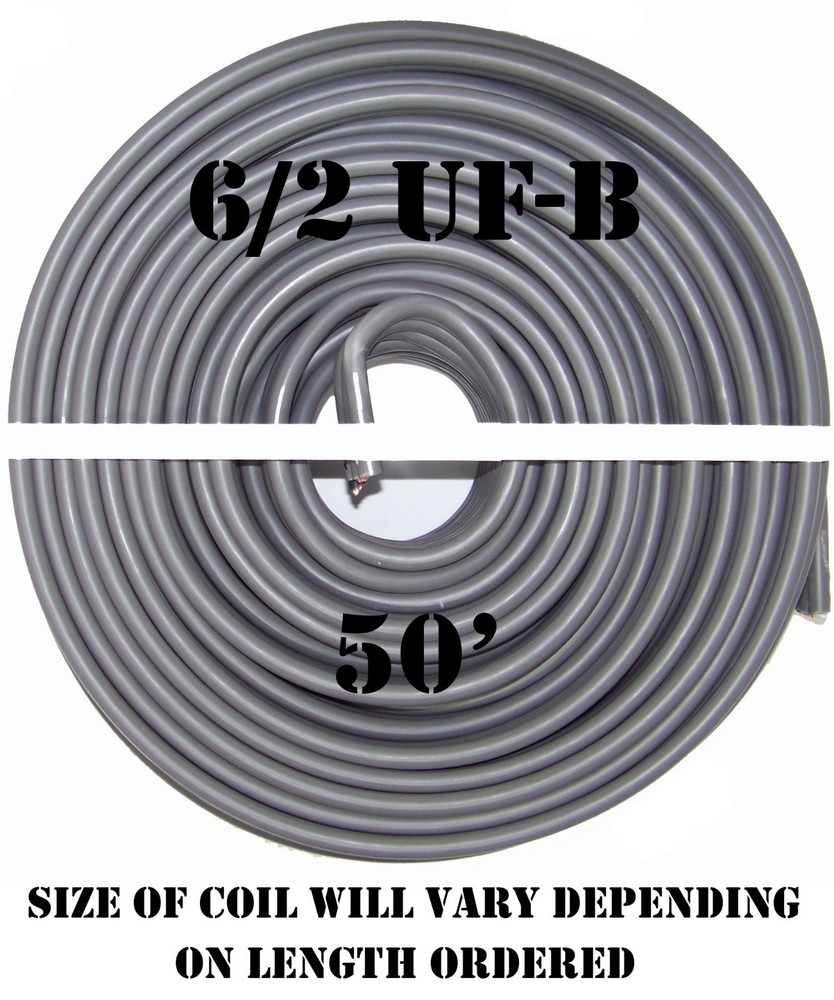 6/2 UF-B x 50′ Southwire Underground Feeder Cable