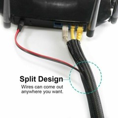 5M Braided Wire Cable Sleeve Cord Protector Split Pipe Cable Organizer Supplies