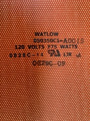 Watlow silicone heater strip 5 in X 35 in 120 volt 050350C1-A001S 875 WATTS