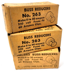 Lot of 3 – BUSS 263 Bussmann Fuse Reducers (Box of 2) – Next Day Option – New