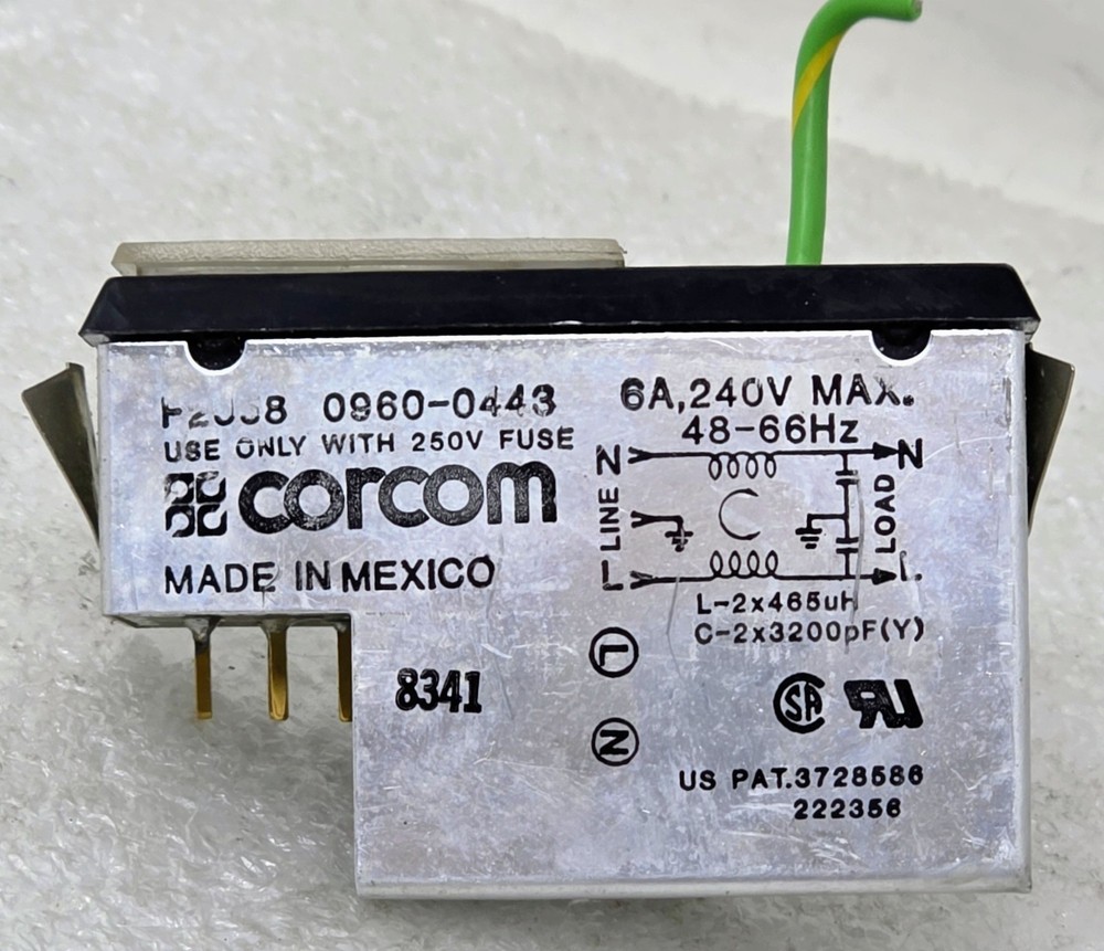 Corcom F2058 0960-0443 HP Input Power Filter 6A, 240V