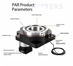 Hollow Rotary Platform 60/85/130/200/280 Electric Indexing Table Servo Gearmotor