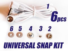 Universal ESD Grounding Snap Kit with 16ft Grounding Cord for Safe Workspaces