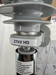 Siemens 3EK8 270-3GA4 Medium-Voltage Surge Arrester, 27 kV, HTV Silicone Housing