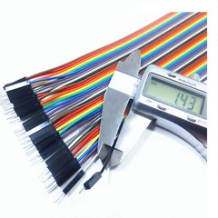 Female to Female/Male DuPont 2.54 40P Rainbow Cable Ribbon Jumper Wire 10-100CM