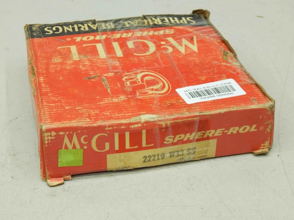 McGill 22219 W33 SS, 22219W33SS, Spherical Roller Bearing, 3.74″ (95mm) Bore