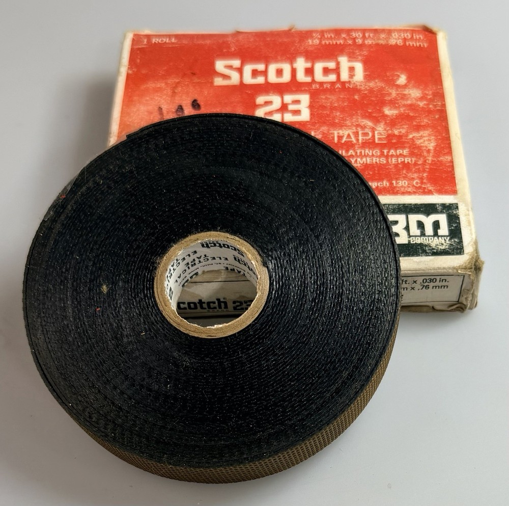 Vtg 3M Scotch 23 Electrical Self Fusing Insulating Tape 3/4″ x 30′ NOS 1 Roll