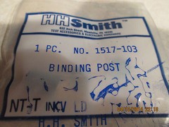 HH Smith 1517-103 Binding Post, Black (NEW)
