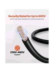 • 100′ THHN THWN-2 4/0 AWG GAUGE BLACK •